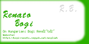 renato bogi business card